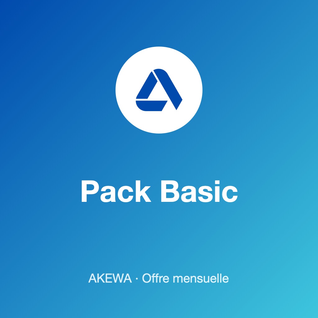 Pack Basic — Le pack de départ : site, comptabilité, devis, calendrier, formulaires et support client.